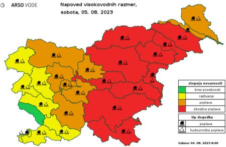 ARSO napoved poplave 5 8 2023